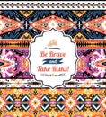 Seamless colorful pattern in tribal style