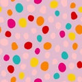 Seamless colorful polka dots pattern. Abstract background Royalty Free Stock Photo