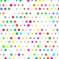 Vector Colorful Dots Pattern in White Background Royalty Free Stock Photo