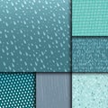 Seamless colorful rain drops pattern background vector water blue nature raindrop abstract illustration Royalty Free Stock Photo