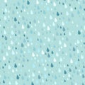 Seamless colorful rain drops pattern background vector water blue nature raindrop abstract illustration Royalty Free Stock Photo