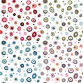 Seamless retro fifties circles design pattern