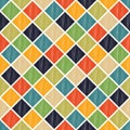 Seamless colorful rhombus tiles pattern Royalty Free Stock Photo