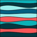 Seamless colorful striped wave background Royalty Free Stock Photo