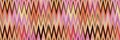 Indonesia space dyed gradient ikat border pattern. Seamless colorful variegated zig zag edge trim effect. Retro 1970 s