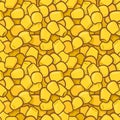 Seamless colorful vector pattern with maize corn kernels.