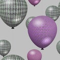 Seamless coloured balloon background