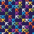 Seamless colourful arrow pattern background