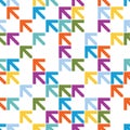 Seamless colourful arrow pattern background