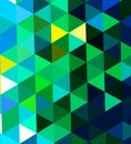 Seamless colourful patterns of geometrically designed triangles