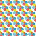 Seamless colourful vector dot pattern