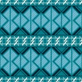 Seamless complex pattern in blue and white colors