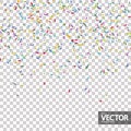 seamless confetti party background with vector transparency