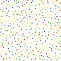 Seamless confetti pattern on white background