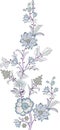 Seamless conifer and berry pattern. Seamless holiday pattern with hand drawn winter botanicals and greeting cards or textiles Royalty Free Stock Photo
