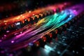 Seamless Connectivity Network of Massive Database Servers Linked by High-Speed Fiber Optic Cable Internet. created with Generative
