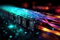 Seamless Connectivity Network of Massive Database Servers Linked by High-Speed Fiber Optic Cable Internet. created with Generative