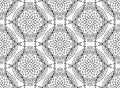 Seamless Contour Floral Pattern.