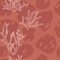 Seamless coral and plankton background.