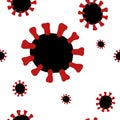 Seamless Coronavirus vector pattern