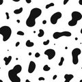 Seamless cow hide pattern. Vector repeat texture Royalty Free Stock Photo