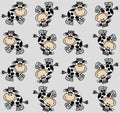 Seamless cow pattern Royalty Free Stock Photo