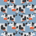 Seamless cow pattern Royalty Free Stock Photo