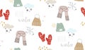 Seamless cozy winter pattern