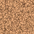 Seamless cracked soil pattern Royalty Free Stock Photo