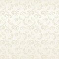 Seamless cream abstract pattern with plant elements