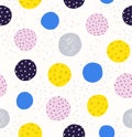 Seamless creative dotted circles pattern