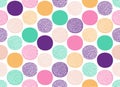 Seamless creative stylish doodle dots playful pattern - Vector