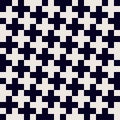 Seamless cross monochrome vector pattern. Traditional black and white ornament.