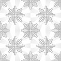 Seamless cross pattern on white grey background. Vector image Royalty Free Stock Photo