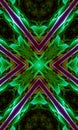 Seamless crossing lines pattern. Green Cross kaleidoscope Vertical image