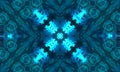 Seamless crossing lines pattern. Jade Cross kaleidoscope