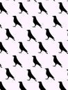 Seamless crow pattern Royalty Free Stock Photo