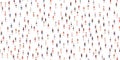 Seamless crowd people pattern set in flat style. Vector illustration men and women isolated on white background