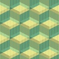Seamless Cube Pattern. Abstract Minimalistic Wrapping Background Royalty Free Stock Photo