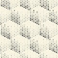 Seamless Cube Pattern. Vector Monochrome Background. Modern Chaotic Dots Design Royalty Free Stock Photo