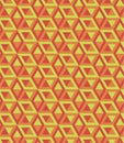 Seamless Cubes Pattern. 3d orange vector geometric wallpaper, cube pattern background. Optical illusion. Royalty Free Stock Photo