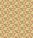 Seamless Cubes Pattern. 3d red vector geometric wallpaper, cube pattern background.