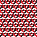Seamless cubic abstract geometric isometric pattern background texture.