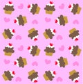 Seamless cupcake pattern Royalty Free Stock Photo