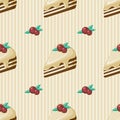 Seamless cupcake vector pattern