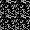 Seamless curve lines monochrome pattern vector design Royalty Free Stock Photo