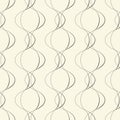 Seamless Curved Line Pattern. Black and White Regular Abstract F