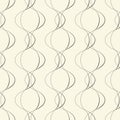 Seamless Curved Line Pattern. Black and White Regular Abstract F