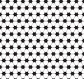 Seamless curved star flower pattern Royalty Free Stock Photo
