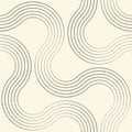 Seamless Curved Stripe Background. Vector Minimalistic Pattern